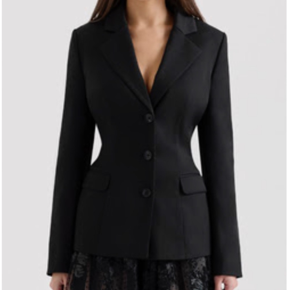 Women's Black Hourglass Blazer House of CB